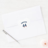 Voor altijd 44 hart sticker (Envelop)