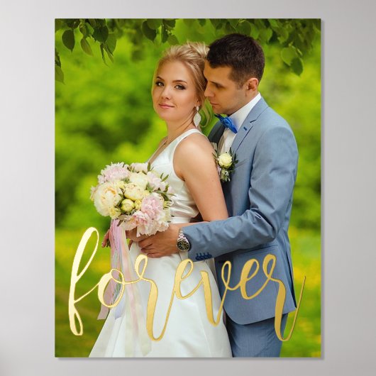 Voor altijd aangepaste bruiloft folie afdrukken (Voorkant)