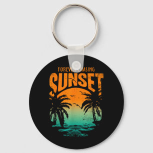 Voor altijd achter de zonsondergang Workout Zomer Sleutelhanger