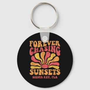 Voor altijd achter zonsondergangen aan Siesta Key Sleutelhanger