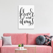 Voor altijd & altijd canvas afdruk (Insitu (Woonkamer))