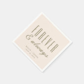 Voor altijd & altijd gouden bruiloft servet (Hoek)