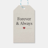 Voor altijd & Altijd | Minimalistische Hart Romant Cadeaulabel (Voorkant)