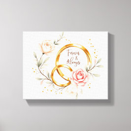 Voor altijd & altijd – Romantische Trouwringen Kun Canvas Afdruk