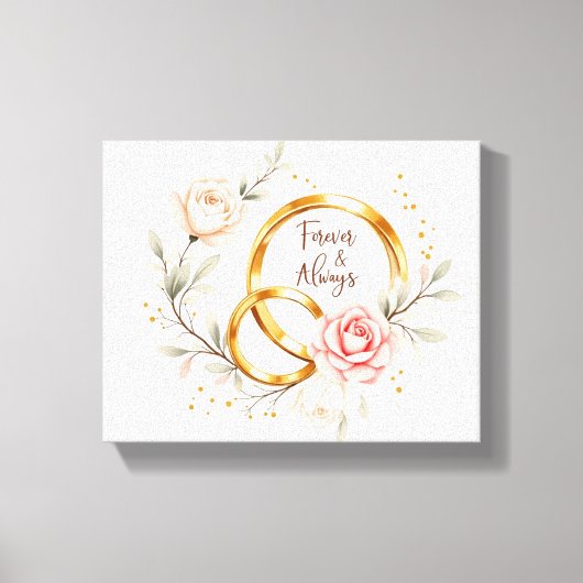 Voor altijd & altijd – Romantische trouwringen kun Canvas Afdruk (Voorkant)