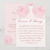 Voor altijd & altijd Roos Schrift bruiloft Kaart (Voorkant / Achterkant)