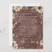 Voor altijd & altijd rustieke granaat bloemenbruil aankondiging (Achterkant)