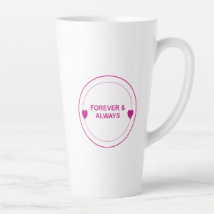 Voor altijd & Altijd – Tijdloze Liefde Typography Latte Mok