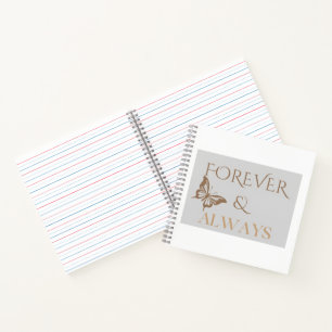 Voor altijd & altijd vlinder, romantisch geschenk notitieboek