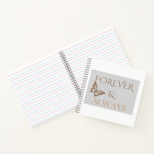 Voor altijd & altijd vlinder, romantisch geschenk notitieboek (Binnen)