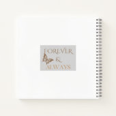 Voor altijd & altijd vlinder, romantisch geschenk notitieboek (Achterkant)