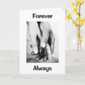 VOOR ALTIJD / ALTIJD WIL IK JE HAND VERJAARDAG HOU KAART (Gele Bloem)