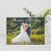 Voor altijd bedankt bruiloft Dank je fotokaart (Staand voorkant)
