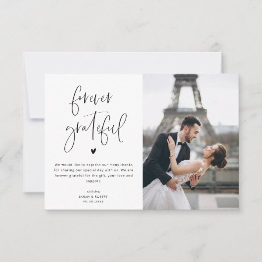 voor altijd bedankt voor de foto bruiloft bedankt (Voorkant)