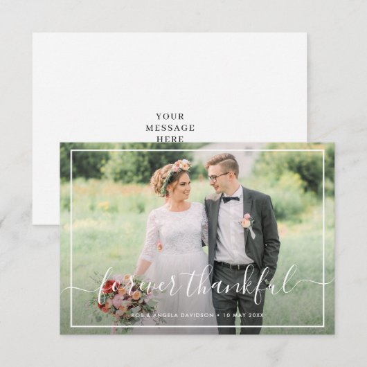 voor altijd bedankt voor je trouwfoto bedankt (Voorkant / Achterkant)