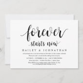 Voor altijd begint nu een bruiloft met een opkomst kaart (Voorkant)