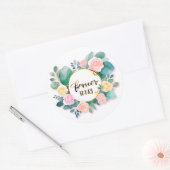 Voor altijd begint vandaag ronde sticker (Envelop)