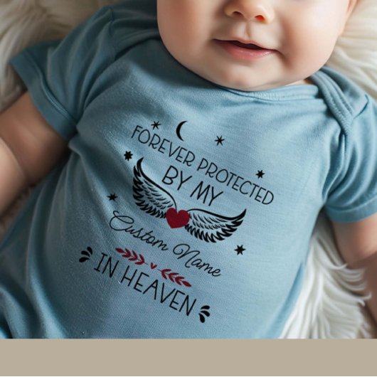 Voor altijd beschermd door mijn aangepaste naam in romper