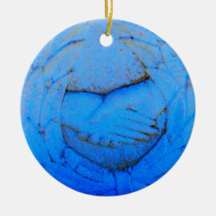 voor altijd botste handen vrienden keramisch ornament