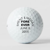 Voor Altijd Custom Golf Ball Wedding Party Golfballen (Voorkant)