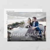 Voor altijd dankbaar Chic bruiloft Dank u Foto Briefkaart (Voorkant / Achterkant)