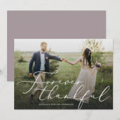 Voor altijd dankbaar dank je fotokaart bedankkaart (Voorkant / Achterkant)