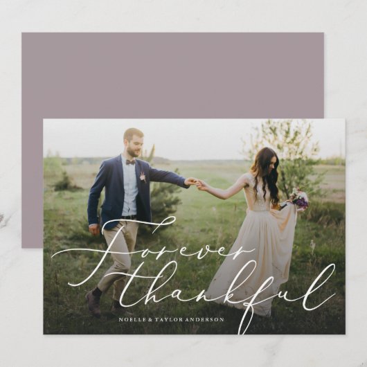 Voor altijd dankbaar dank je fotokaart bedankkaart (Voorkant / Achterkant)