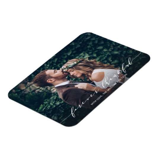 Voor altijd dankbaar | Dank u bruiloft foto magnee Magneet (Linkerzijde)