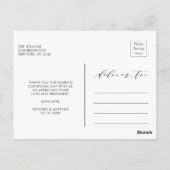 Voor altijd dankbaar | Dank u Trouwfoto Briefkaart (Achterkant)