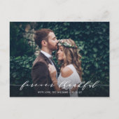 Voor altijd dankbaar | Dank u Trouwfoto Briefkaart (Voorkant)