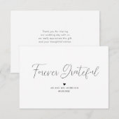 VOOR ALTIJD DANKBAAR | elegante trouw dankkaart Bedankkaart (Voorkant / Achterkant)