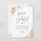 voor altijd dankbaar herfst floral dank u kaartje bedankkaart (Voorkant)