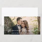 Voor altijd dankbaar huwelijk Dank u fotokaarten Bedankkaart (Voorkant / Achterkant)