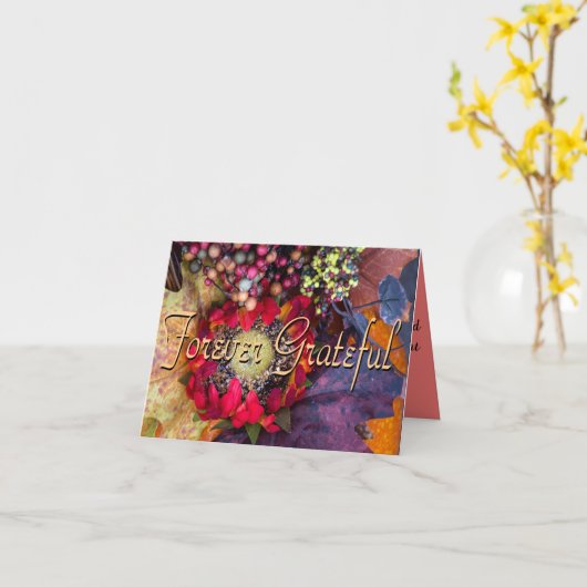 Voor altijd dankbaar kaart (Gele Bloem)