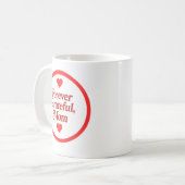 Voor altijd dankbaar mama koffiemok (Voorkant links)