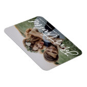 Voor altijd dankbaar moderne kalligrafie foto brui magneet (Rechterzijde)