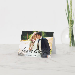 Voor altijd Dankbaar Moderne Kalligrafie Trouwnota Bedankkaart