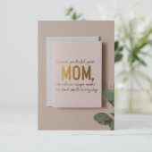 "Voor altijd dankbaar voor je liefde, mam, gelukki (Staand voorkant)