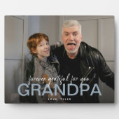Voor altijd dankbaar voor je Opa Foto Keepsake Fotoplaat (Voorkant)