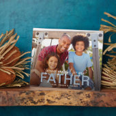 Voor altijd dankbaar voor je vader foto Keepsake Fotoplaat (Zijkant)
