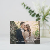 Voor altijd dankbare bruiloft dank u Briefkaart (Staand voorkant)