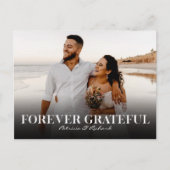 Voor altijd dankbare eenvoudige bruiloft dank u Fo Briefkaart (Voorkant)