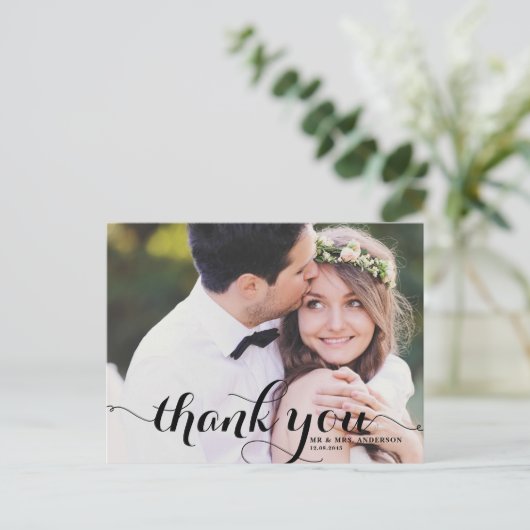 Voor altijd dankbare Script Weddenschap Dank u Bri Briefkaart (Staand voorkant)