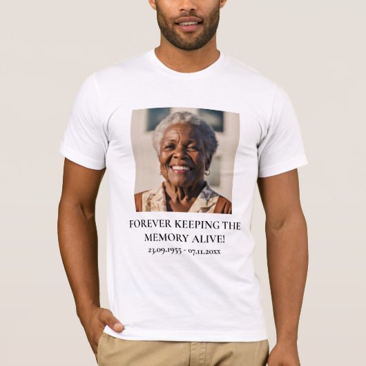 Voor altijd de herinnering levend houden Memorial  T-shirt (Voorkant)