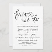 Voor altijd doen we handgeschreven script moderne kaart (Voorkant)