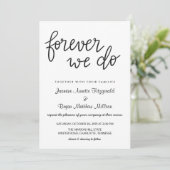 Voor altijd doen we handgeschreven script moderne kaart (Staand voorkant)