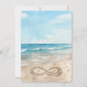 Voor altijd door de Zee Beach bruiloft uitnodiging (Achterkant)