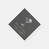 Voor altijd een bruiloft cocktail servet (Hoek)