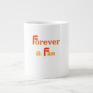 Voor altijd een fan wit grote koffiekop