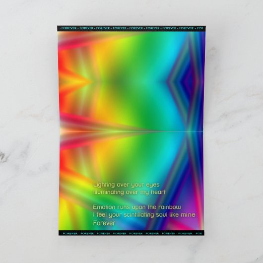 Voor altijd Electric Ik hou van je Wenskaart Feestdagen Kaart (Binnen)